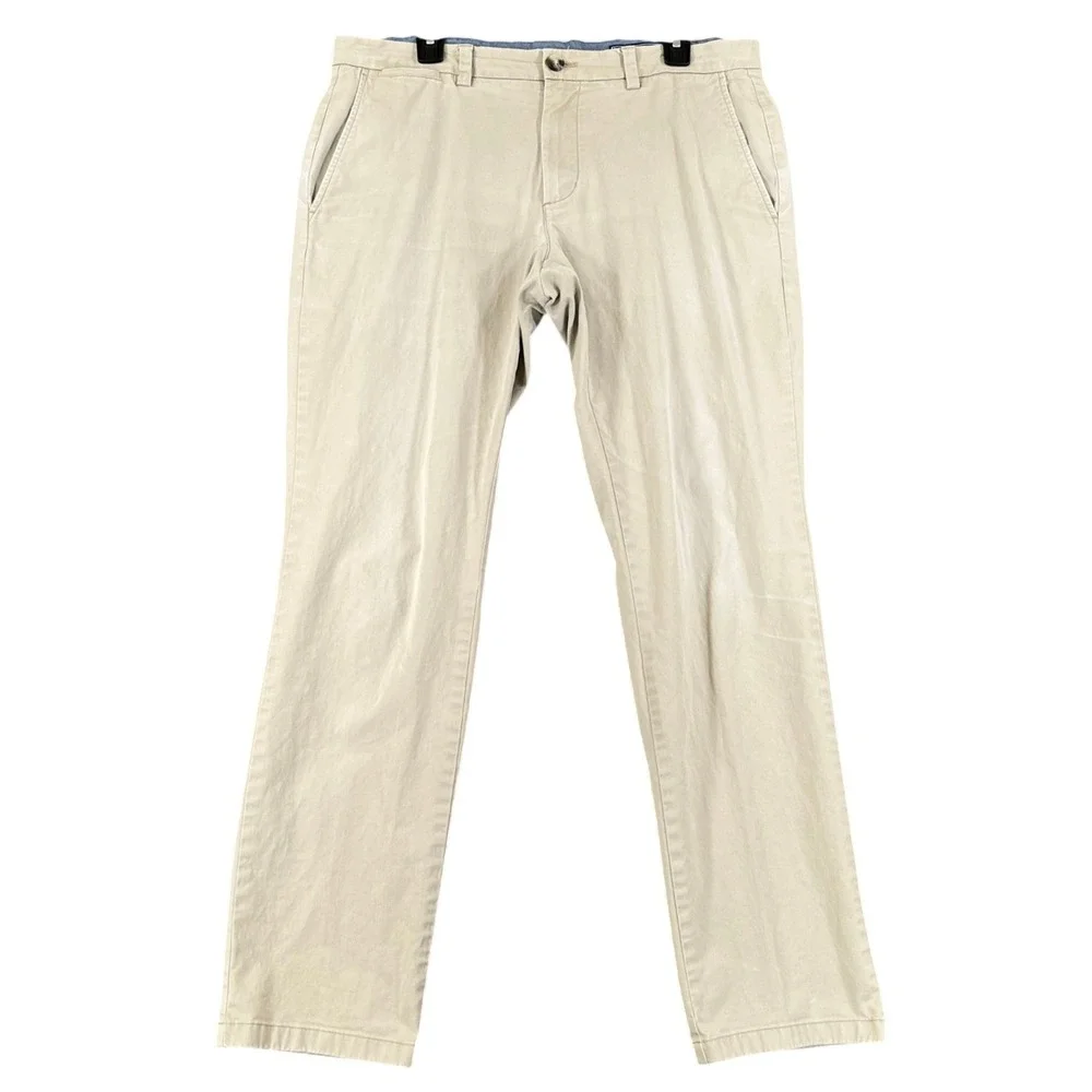 Vineyard Vines Breaker Pant Mens 34x31 Khaki Tan Stretch Cotton Chino Casual